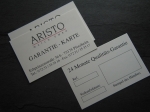 ARISTO Guarantee Cards No 162