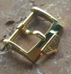 HEUER 16 mm gold plated Buckle